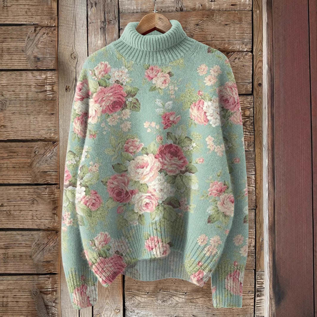 Women's High Neck Casual Top Warm Fabric for Winter Comfort 1