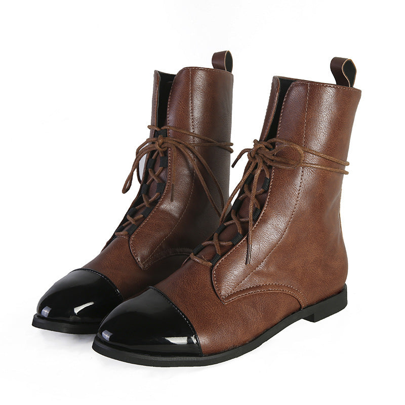 Women's Bold Motorcycle Boots Comfortable Leather 6