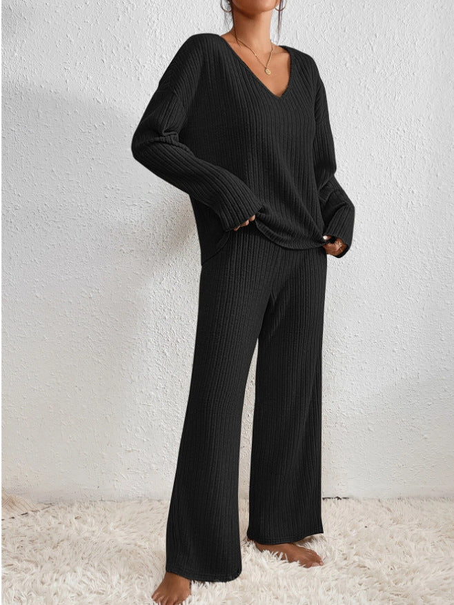 Women's Elegant Knit Two-Piece Set Round Neck Comfortable Fabric 5