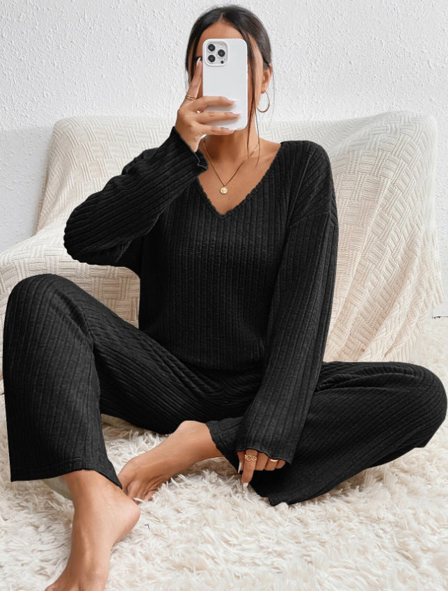 Women's Elegant Knit Two-Piece Set Round Neck Comfortable Fabric 3