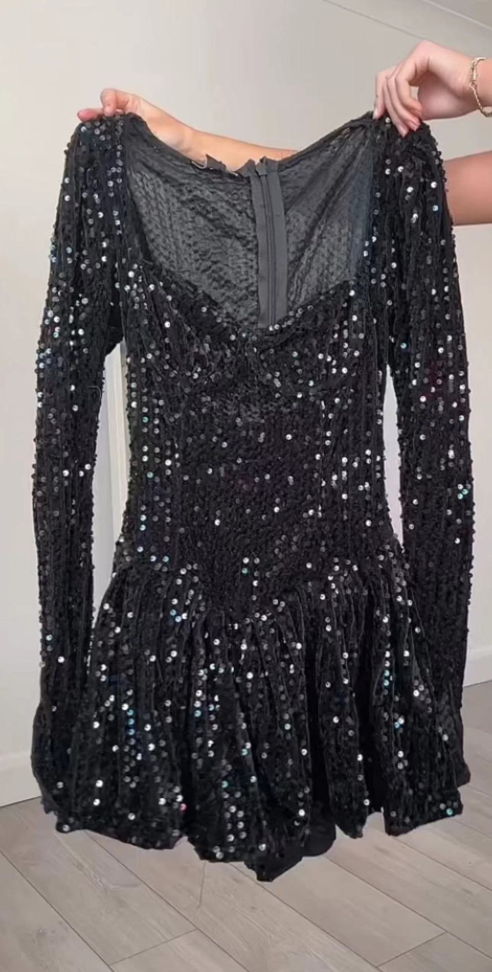 Women's Elegant Sequin Jumpsuit Skirt Stylish Comfort 9