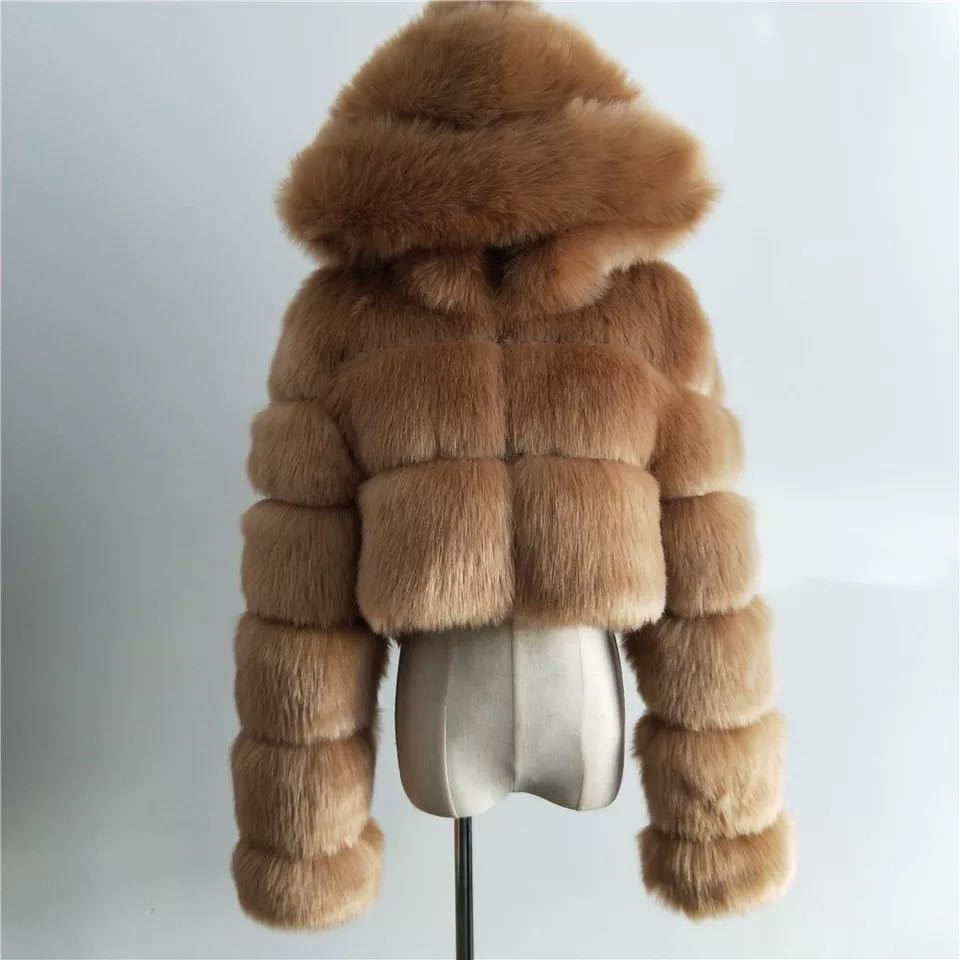 Women's Faux Fur Coat Stylish Winter Outerwear 5