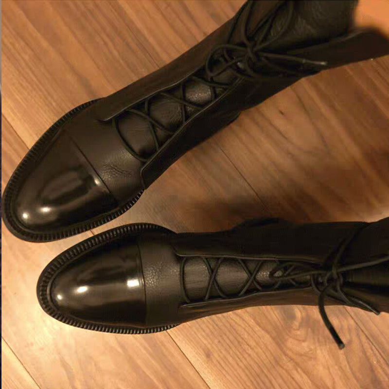 Women's Bold Motorcycle Boots Comfortable Leather 5