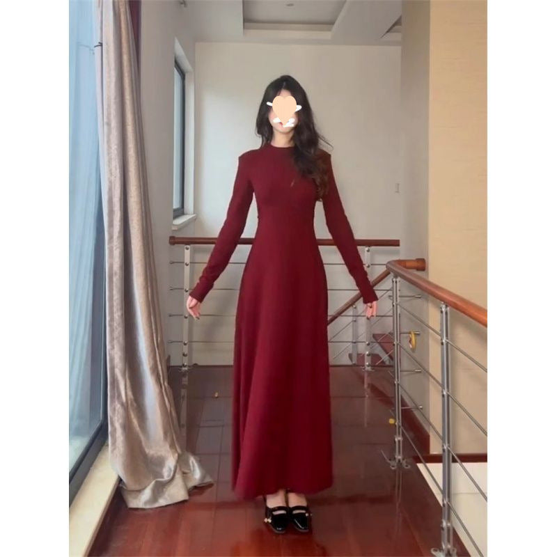 Women's Elegant A-Line Dress Slimming Polyester Long Sleeve 3