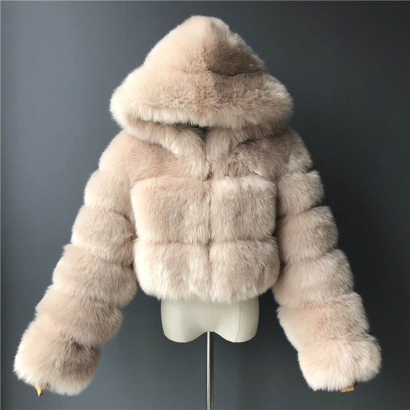 Women's Faux Fur Coat Stylish Winter Outerwear 8