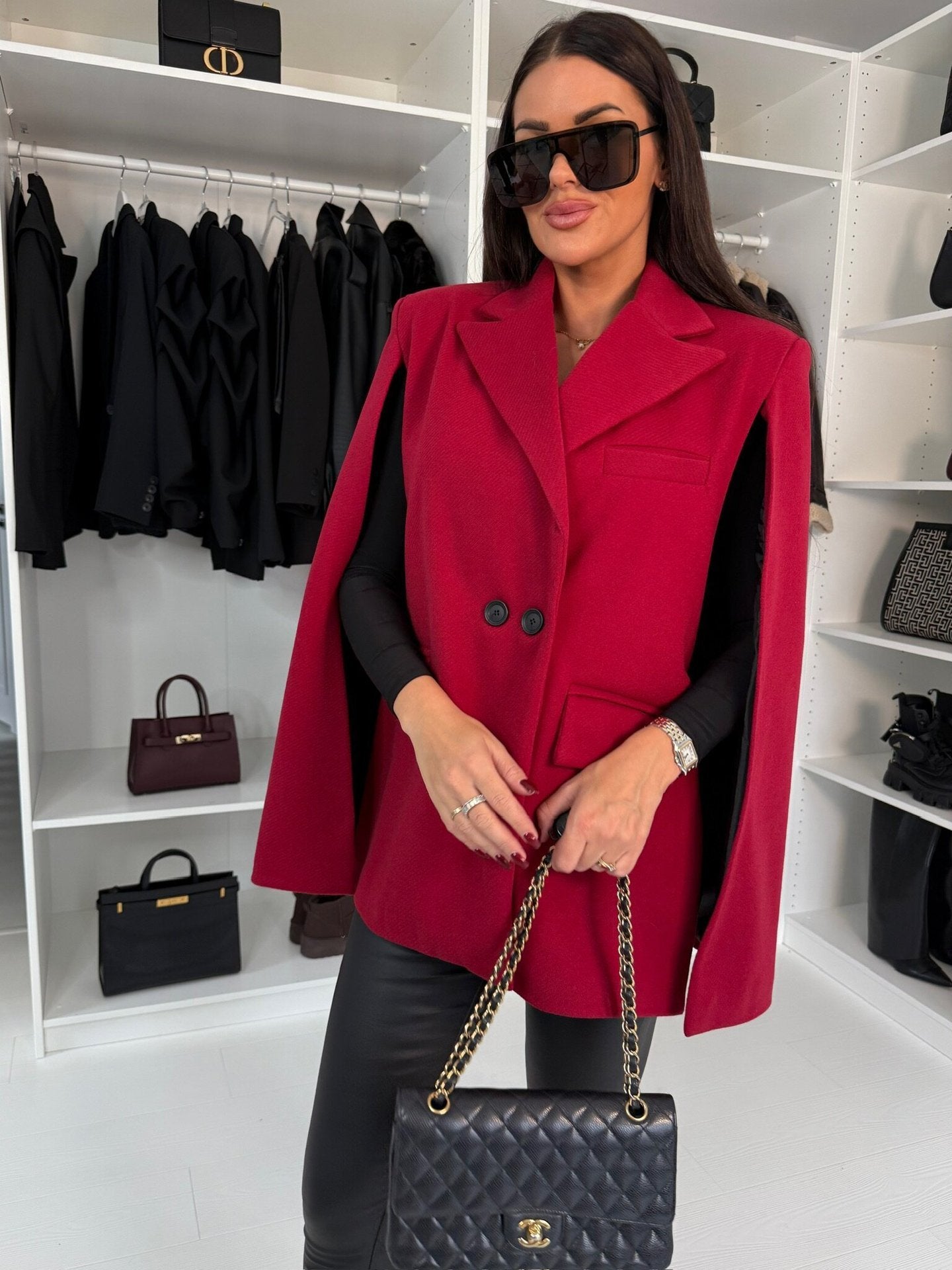 Women's Elegant Oversized Shawl Coat Comfortable Soft Fabric 4