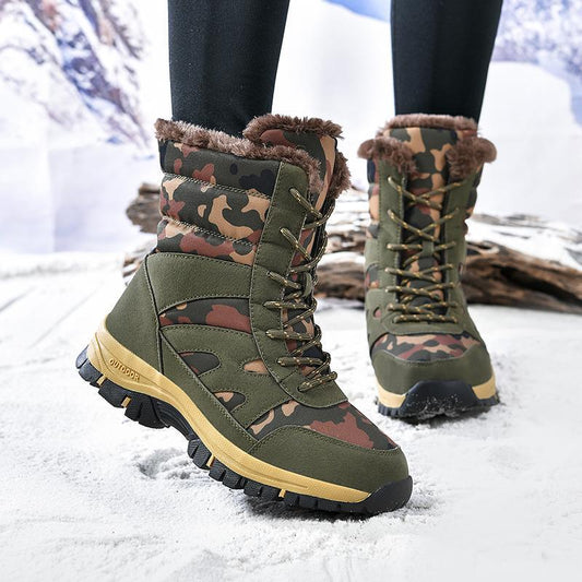 Men's High-Top Outdoor Snow Boots Camouflage Cotton 1