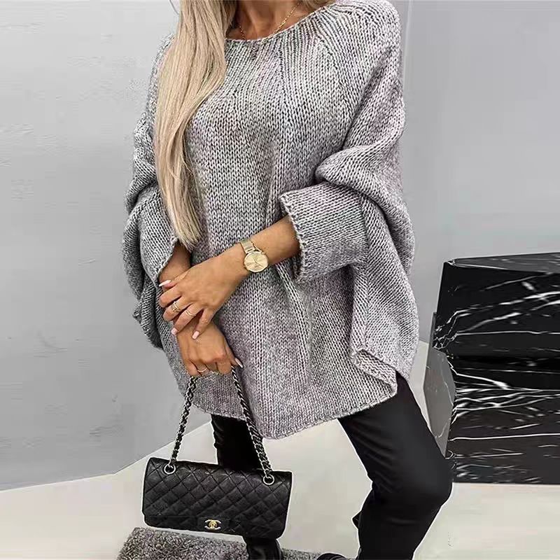 Women's Stylish Knit Cape Sweater Casual Polyester 6