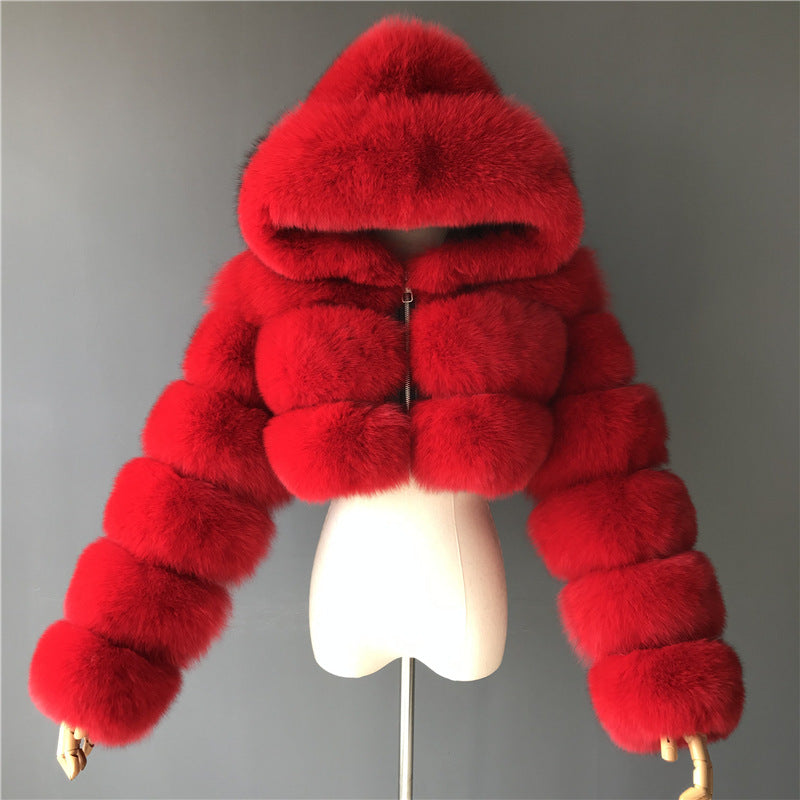 Women's Faux Fur Coat Stylish Winter Outerwear 4