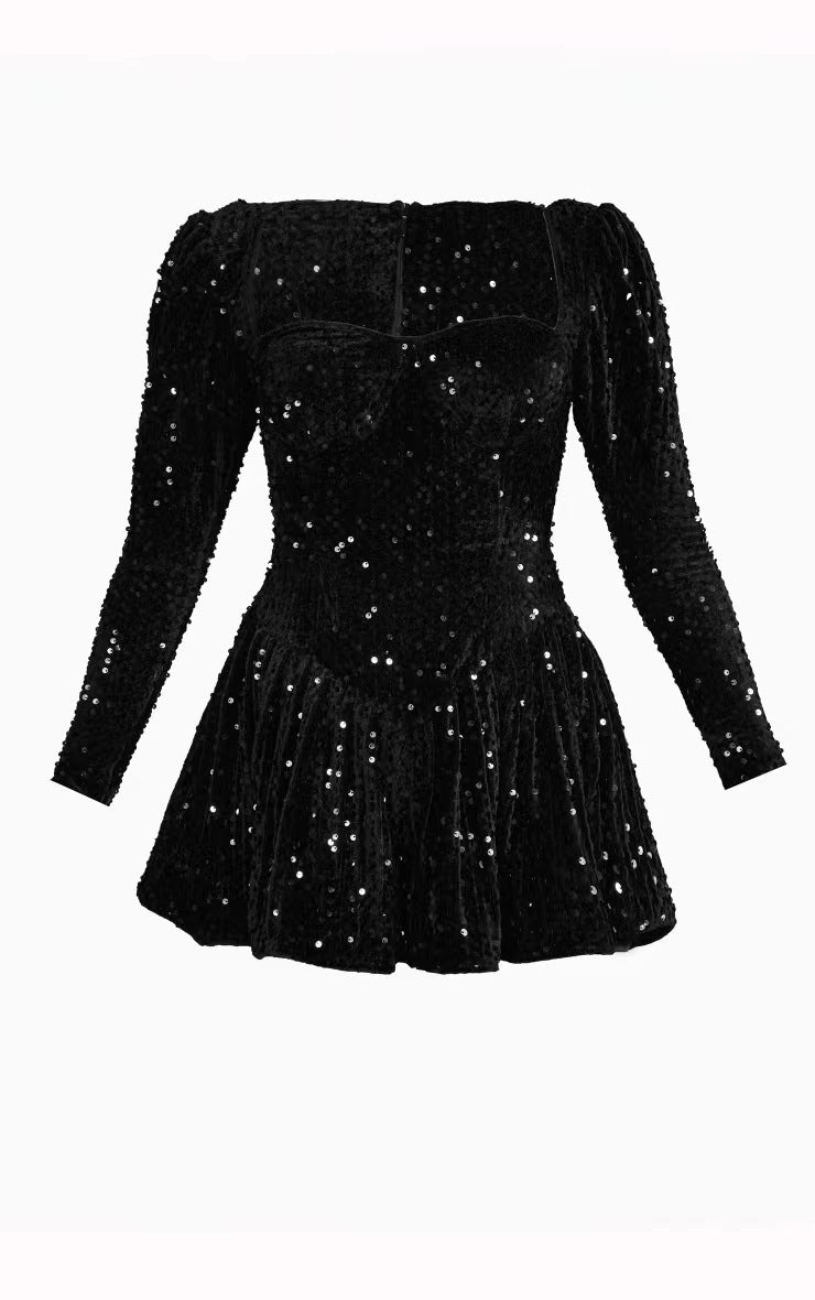 Women's Elegant Sequin Jumpsuit Skirt Stylish Comfort 11