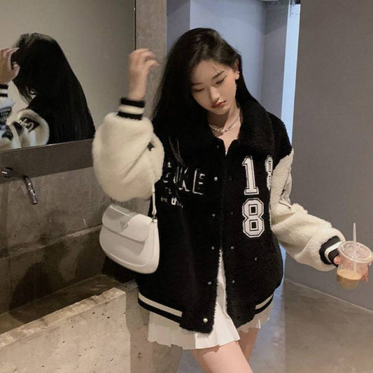 Women's Casual Loose Fluffy Jacket Polyester for Everyday Wear 1