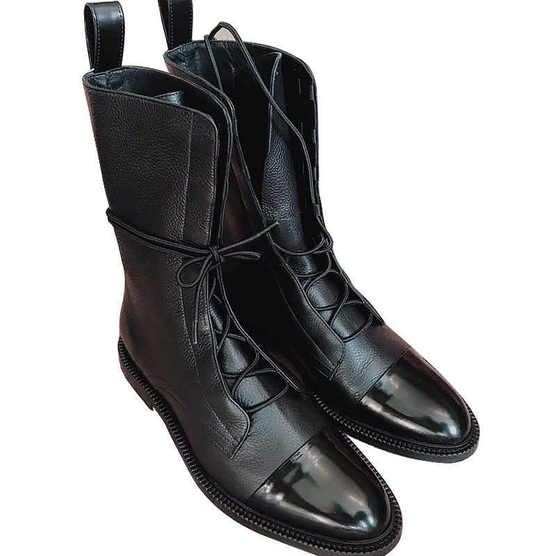 Women's Bold Motorcycle Boots Comfortable Leather 2