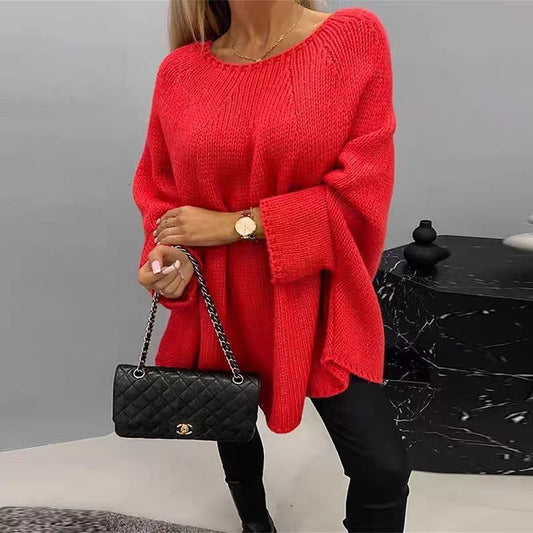 Women's Stylish Knit Cape Sweater Casual Polyester 1