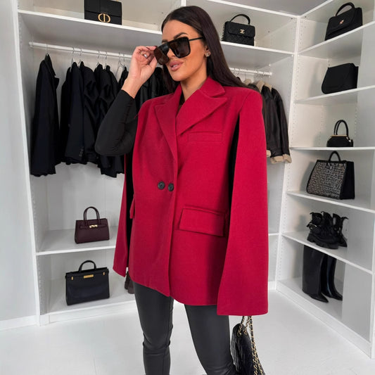 Women's Elegant Oversized Shawl Coat Comfortable Soft Fabric 1