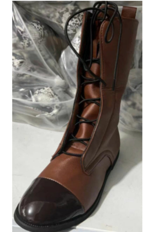 Women's Bold Motorcycle Boots Comfortable Leather 7