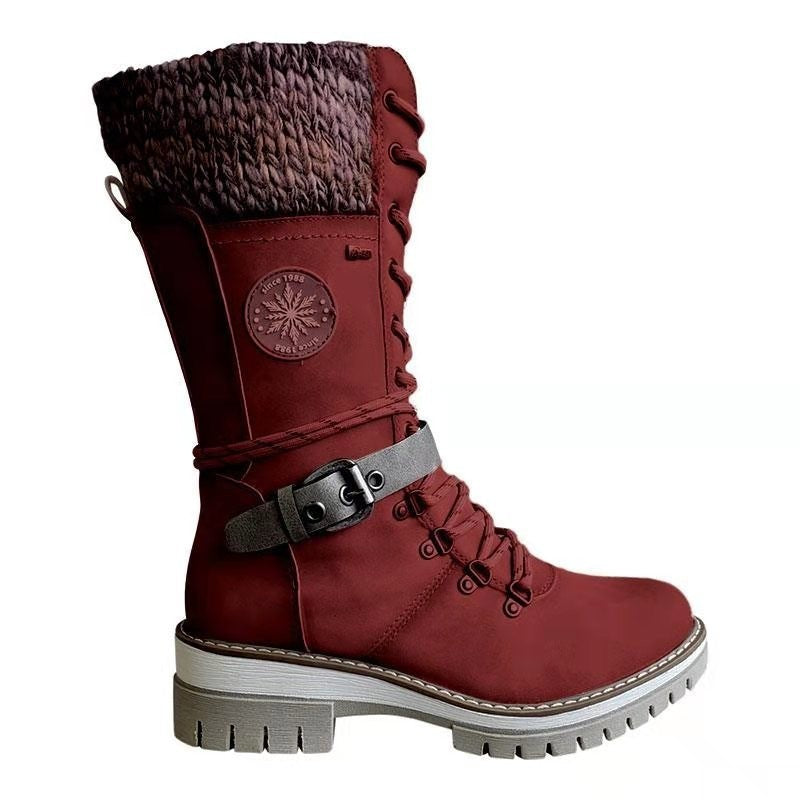 Women's Elegant High Heel Winter Boots for Plus Sizes 14