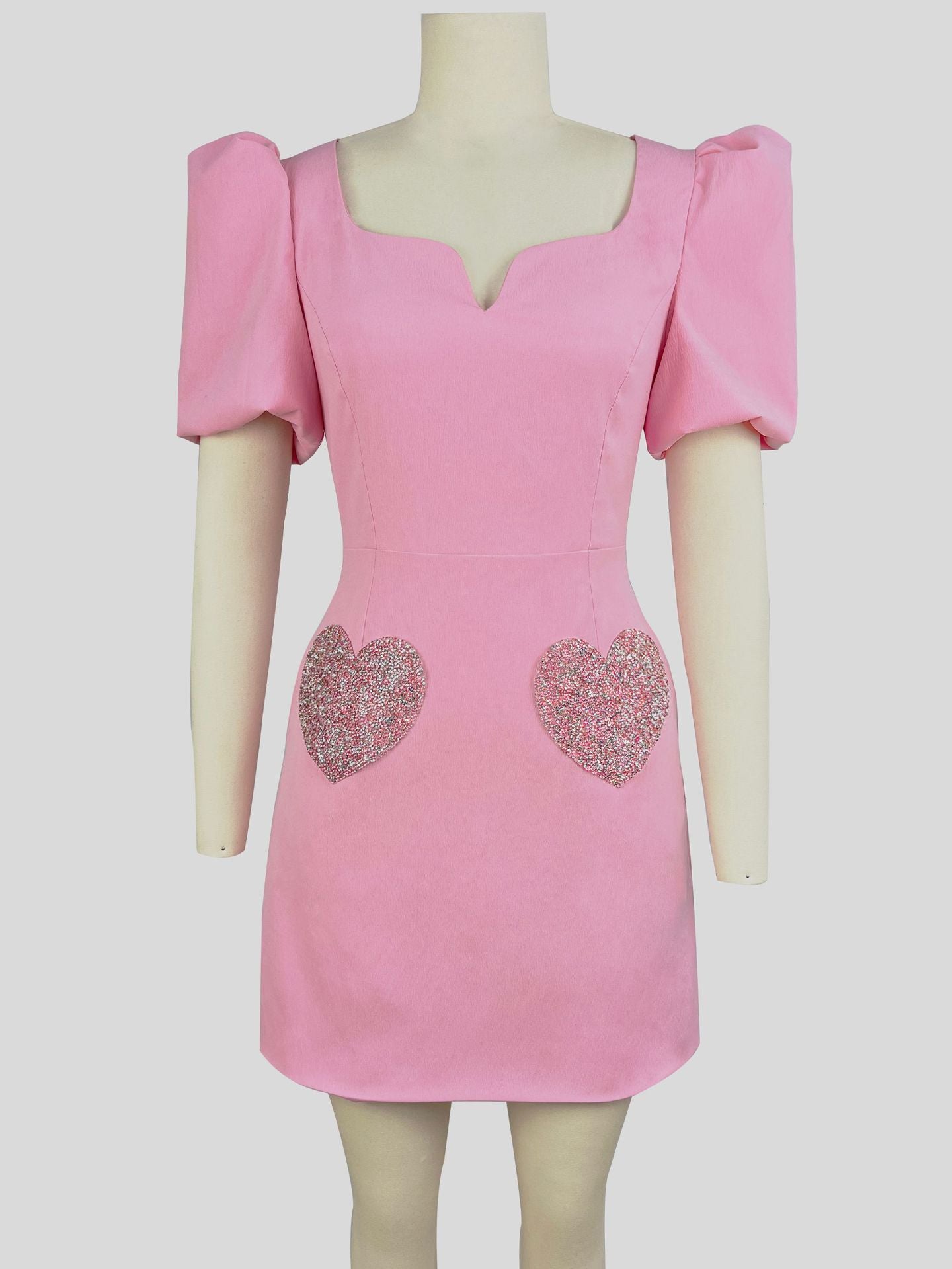 Women's Elegant Puff Sleeve Top with V-Neck and Sequins 6