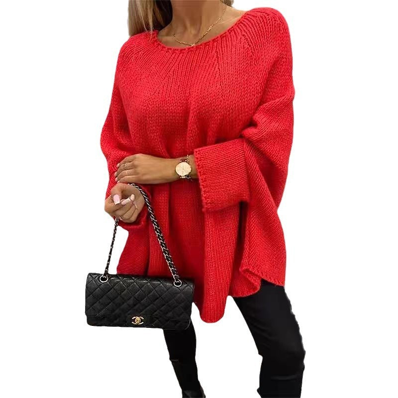 Women's Stylish Knit Cape Sweater Casual Polyester 5