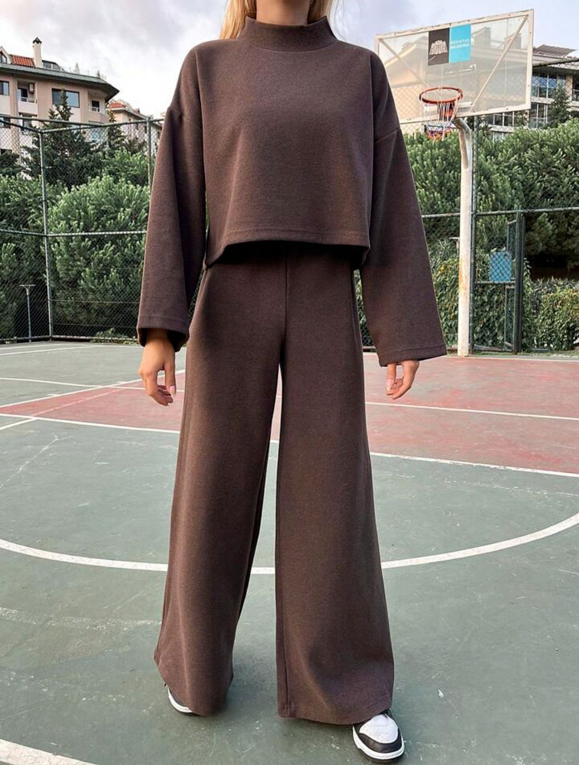 Women's Casual Knit Long Sleeve Top and Wide Leg Pants Set Comfort and Elegance 6