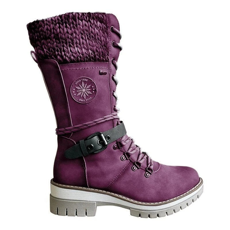 Women's Elegant High Heel Winter Boots for Plus Sizes 13