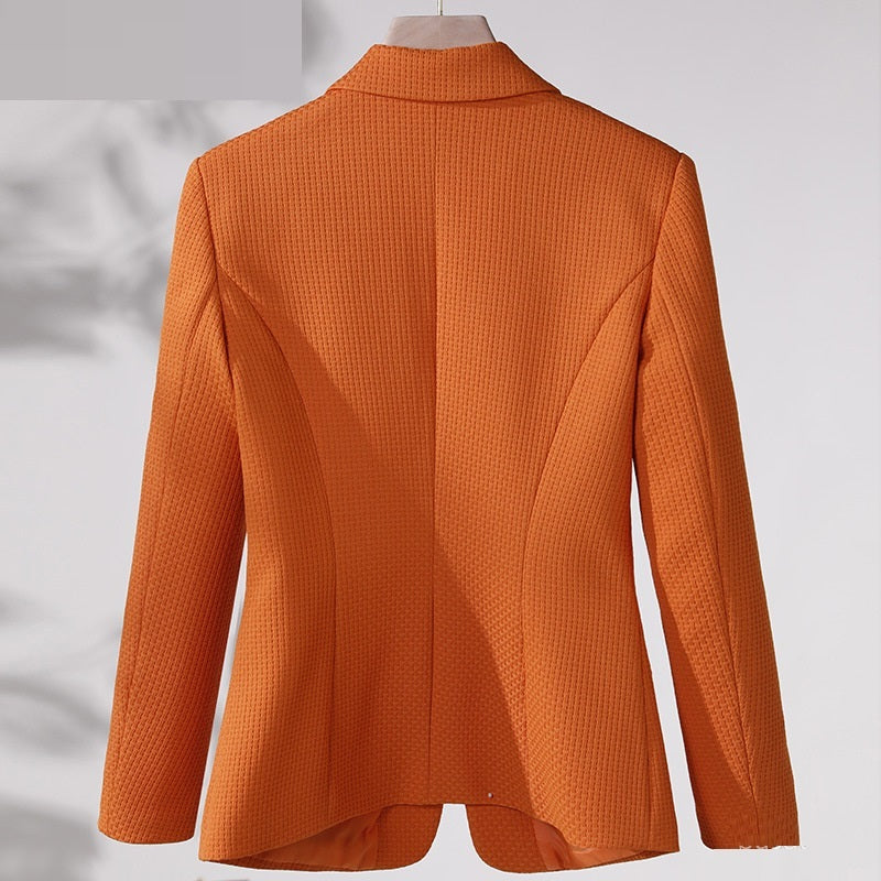 Women's Casual Suit Jacket with Collar for Commuting in Polyester 4