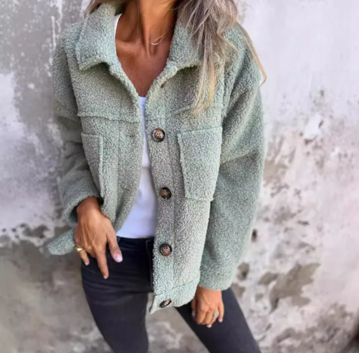 Women's Winter Coat Wool Blend Elegant Plush Design for Comfort 4