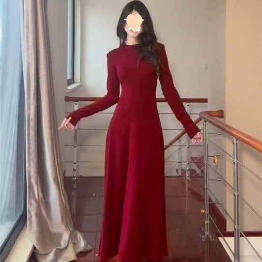 Women's Elegant A-Line Dress Slimming Polyester Long Sleeve 1