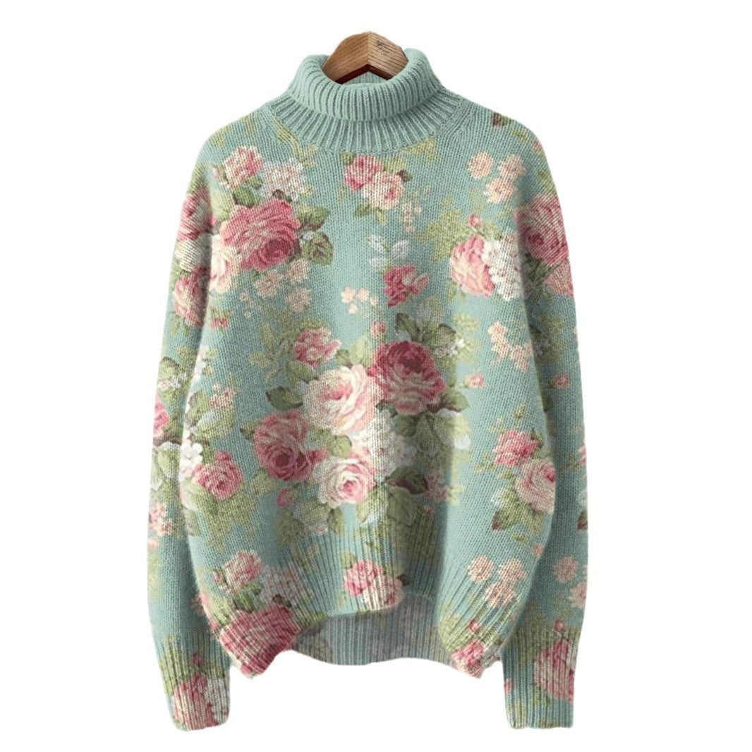 Women's High Neck Casual Top Warm Fabric for Winter Comfort 2