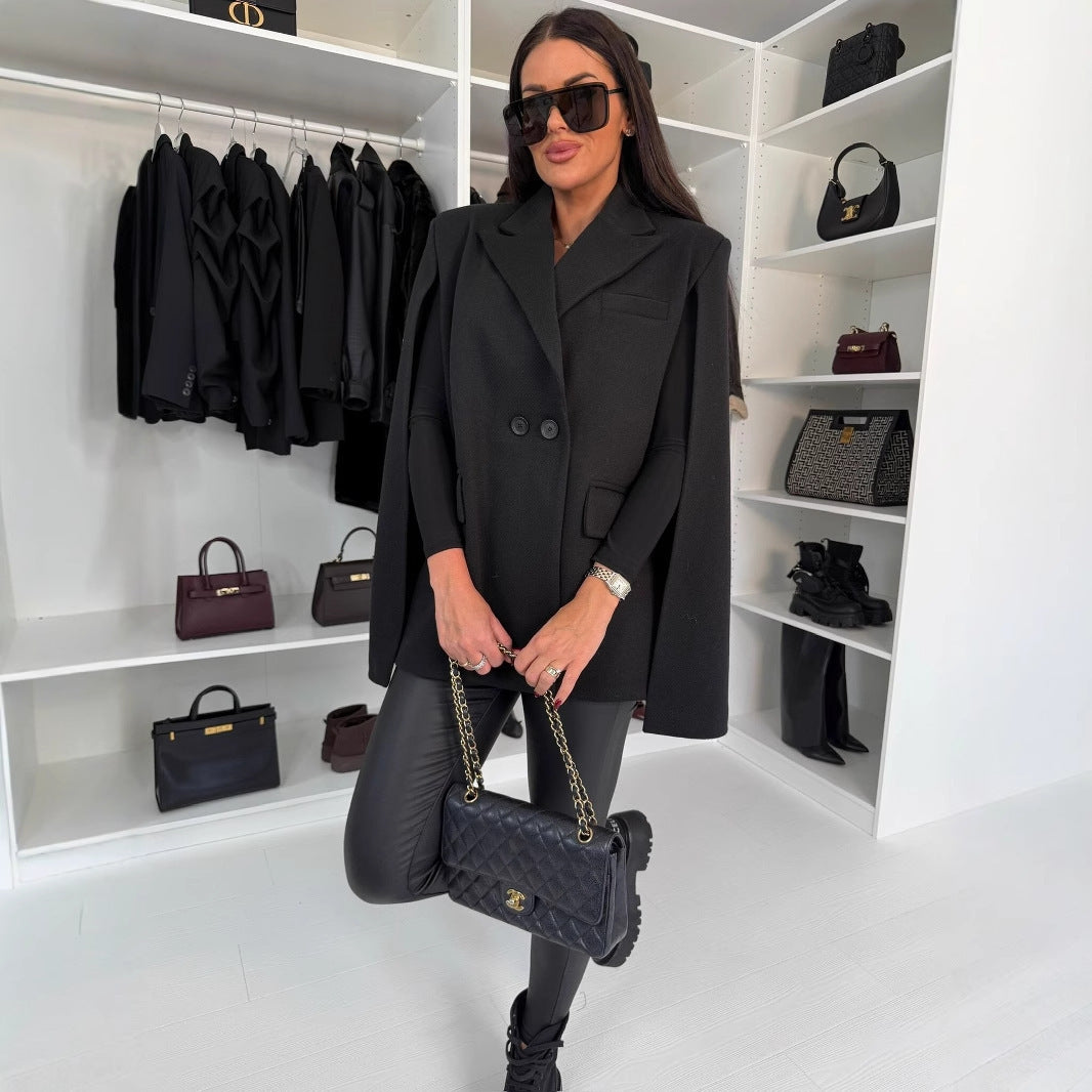 Women's Elegant Oversized Shawl Coat Comfortable Soft Fabric 7