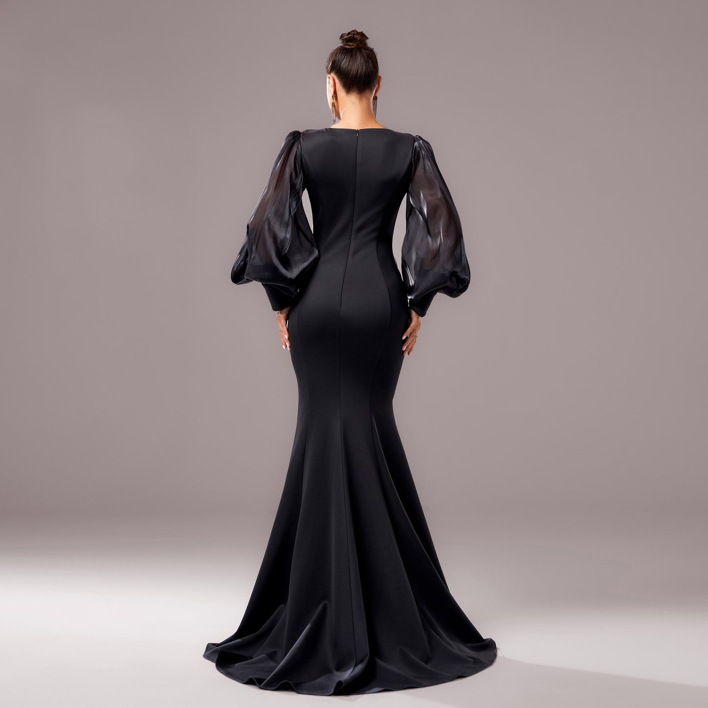 Women's Elegant Fishtail Formal Dress with Applique Detail Polyester 4