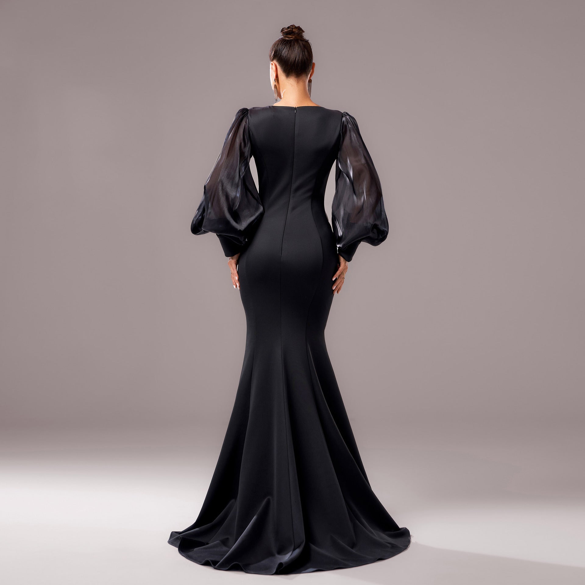 Women's Elegant Fishtail Formal Dress with Applique Detail Polyester 4
