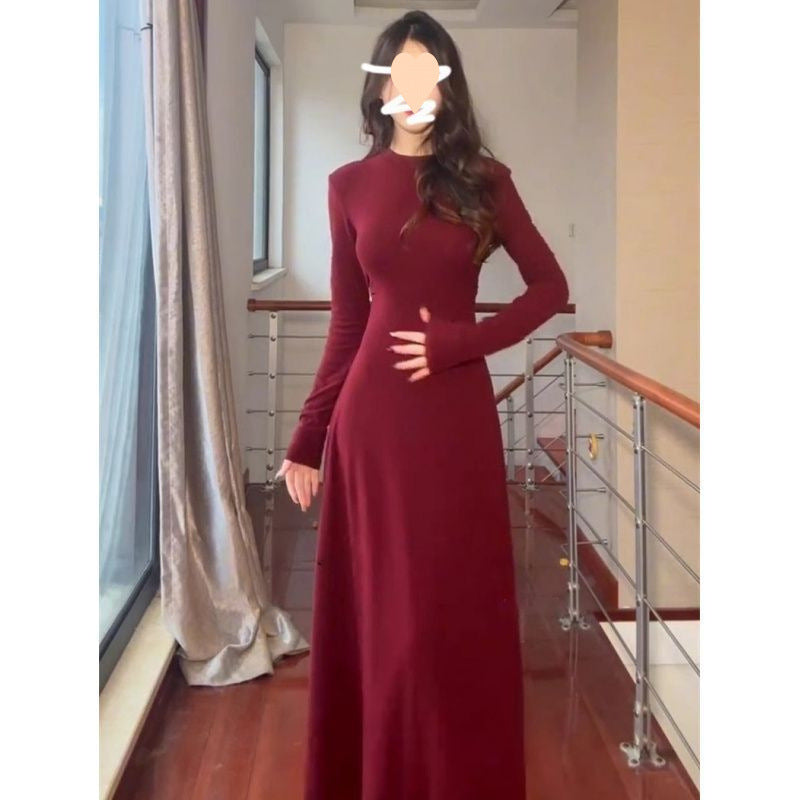 Women's Elegant A-Line Dress Slimming Polyester Long Sleeve 5
