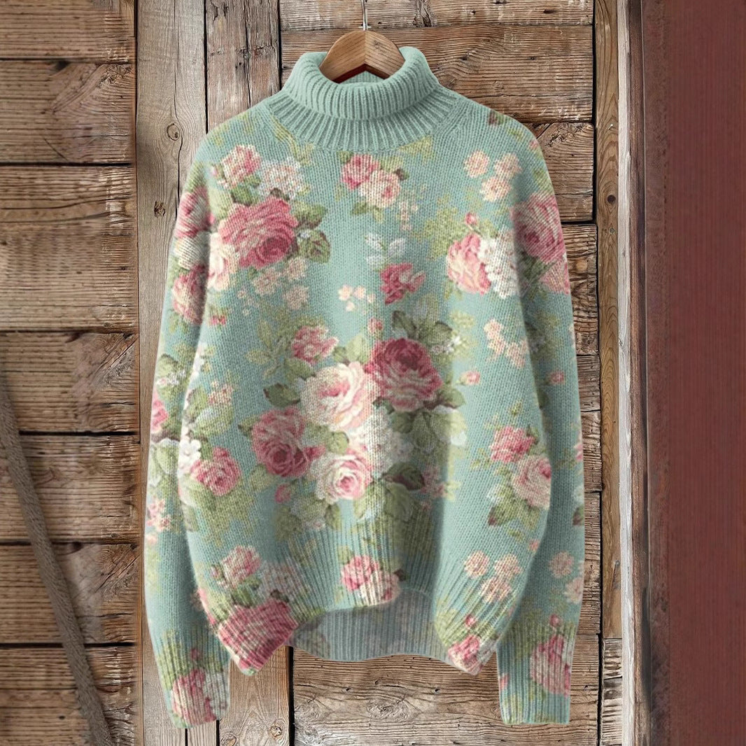 Women's High Neck Casual Top Warm Fabric for Winter Comfort 4
