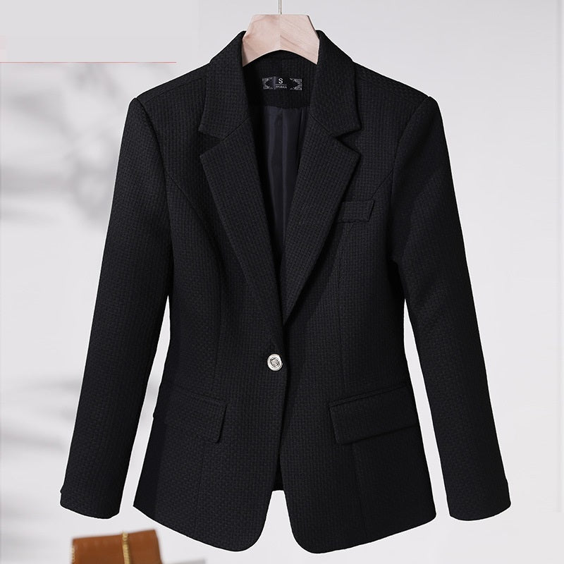 Women's Casual Suit Jacket with Collar for Commuting in Polyester 5