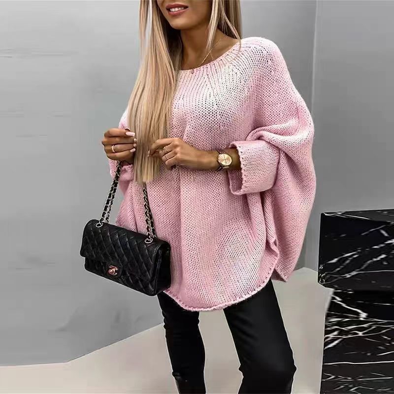 Women's Stylish Knit Cape Sweater Casual Polyester 2