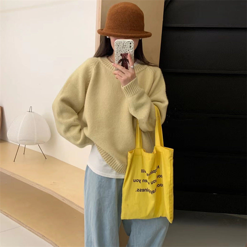 Women's Korean Style Knitted Top Elegant and Comfortable 4