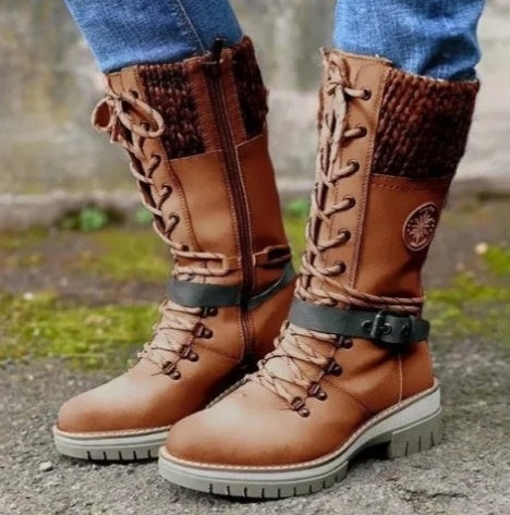 Women's Elegant High Heel Winter Boots for Plus Sizes 7