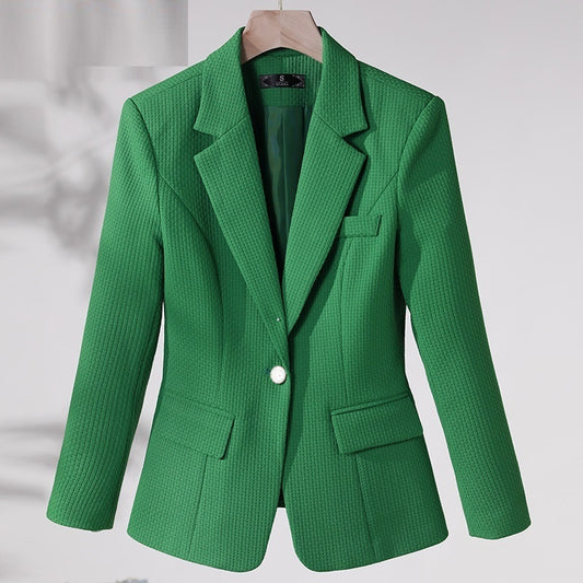 Women's Casual Suit Jacket with Collar for Commuting in Polyester 1