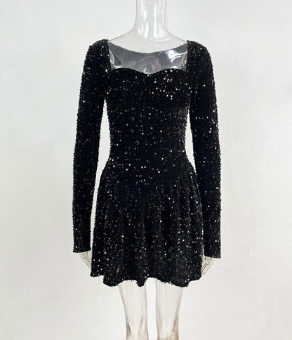 Women's Elegant Sequin Jumpsuit Skirt Stylish Comfort 5