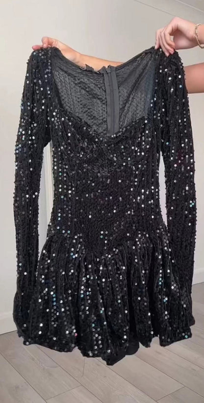 Women's Elegant Sequin Jumpsuit Skirt Stylish Comfort 9