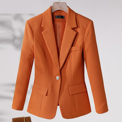 Women's Casual Suit Jacket with Collar for Commuting in Polyester 2