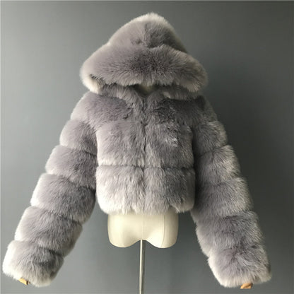 Women's Faux Fur Coat Stylish Winter Outerwear 7
