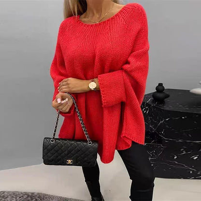 Women's Stylish Knit Cape Sweater Casual Polyester 1