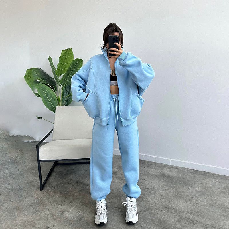 Women's Jogging Set Comfortable Cotton Blend Sweat Suit for Active Lifestyle 2
