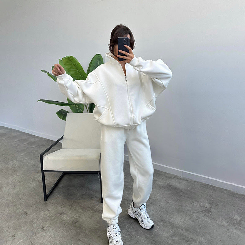 Women's Jogging Set Comfortable Cotton Blend Sweat Suit for Active Lifestyle 4
