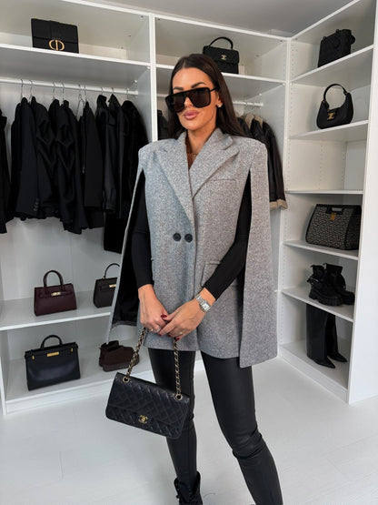 Women's Elegant Oversized Shawl Coat Comfortable Soft Fabric 3