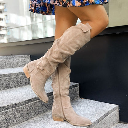 Women's Elegant Black Ankle Boots Suede Comfortable Chic Booties 7