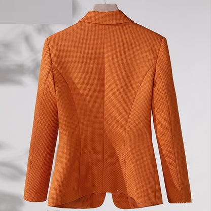 Women's Casual Suit Jacket with Collar for Commuting in Polyester 4