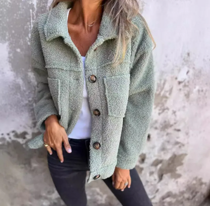 Women's Winter Coat Wool Blend Elegant Plush Design for Comfort 4