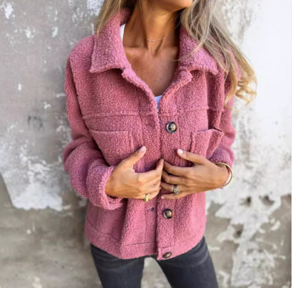 Women's Winter Coat Wool Blend Elegant Plush Design for Comfort 2
